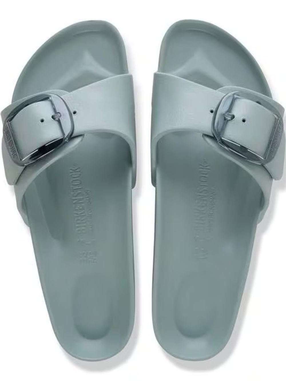 Birkenstock Madrid Eva Big Buckle Single-Band Slide Sandals - Pure Sage Size 35